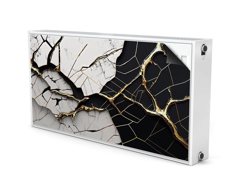 Magnetyczna MATA Na Kaloryfer Popękany MARMUR Abstrakcja 110cm x 60cm zdjęcie 2