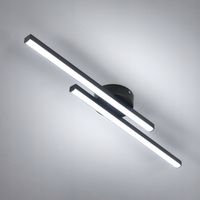 KINKIET LED CZARNY LAMPA ŚCIENNA Z FUNKCJĄ ŚCIEMNIANIA NOWOCZESNA 20W, BAR…