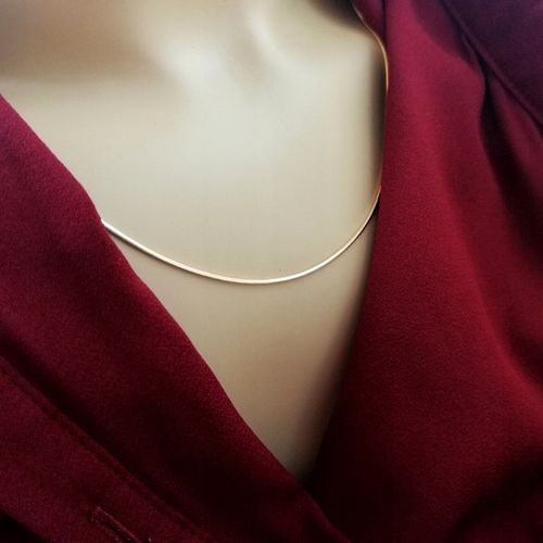 ŁAŃCUSZEK STAL CHIRURGICZNA, ZŁOTY, POZŁACANY SPLOT ŻMIJKA / LINKA / ŻYŁKA na Arena.pl