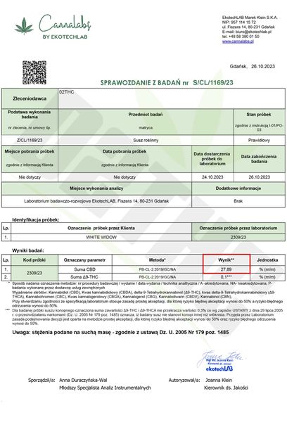 Susz konopny CBD | WHITE WIDOW | 2 g zdjęcie 5