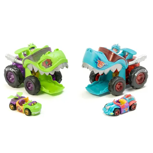 T-Racers. Mega Wheels T-Rex, pojazd i figurka na Arena.pl