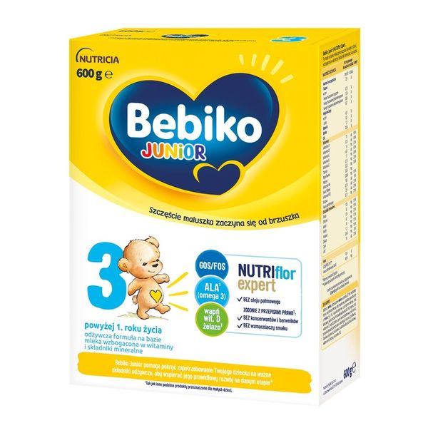Mleko modyfikowane Bebiko Junior 3 następne 600 g zdjęcie 1