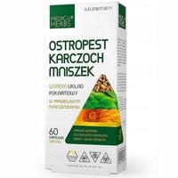 Medica Herbs OSTROPEST KARCZOCH MNISZEK 60 kaps Jelita TRAWIENIE Wątroba