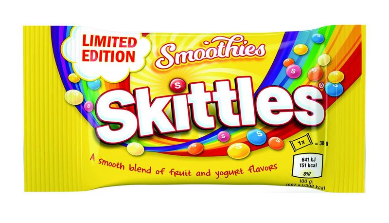 SKITTLES DRAŻE SMOOTHIES 38G ŻÓŁTE zdjęcie 1