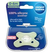 CANPOL Smoczek uspokajający silikonowy symetryczny 0-6m zielony