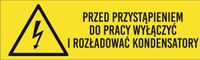Tabliczka Przed przystąpieniem do pracy grawer piktogram 20x6 cm duży wybór