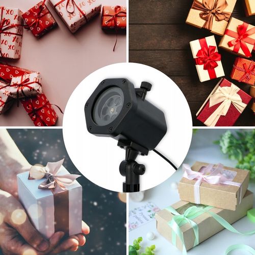 Projektor LASEROWY + świąteczny LED reflektor RZUTNIK 12 KART 6W 48 WZORÓW na Arena.pl