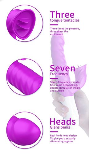 wibrator-silicon, vibrator 7 function and heating mode, purple na Arena.pl