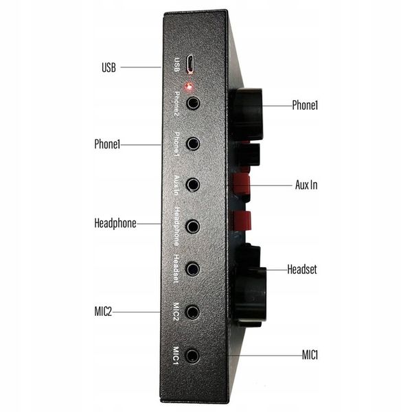 Mikrofon studyjny ze statywem i filtrem USB z mixerem Bluetooth V8X PRO zdjęcie 6