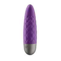 satisfyer ultra power bullet 5 czarny - kompaktowy model z teksturą