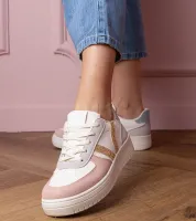 Wielokolorowe sneakersy trampki zdobione brokatem Blona 37
