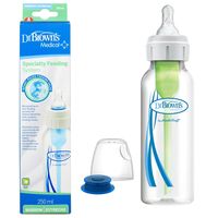 DR. BROWN'S Butelka Standard 250ml z systemem do karmienia niemowląt z rozszczepem wargi lub podniebienia