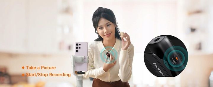 Mikrofon bezprzewodowy Hohem Lavalier Mic-01 (1 TX + 1 RX) Czarny, USB-C zdjęcie 11