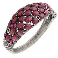 Bransoletka z kamieniami sztywna owalna