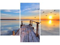 90X60CM OBRAZ DREWNIANY POMOST