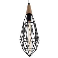 Industrialna LAMPA wisząca MAELLE MDM-2595/1S BK Italux druciana OPRAWA zwis drut czarny