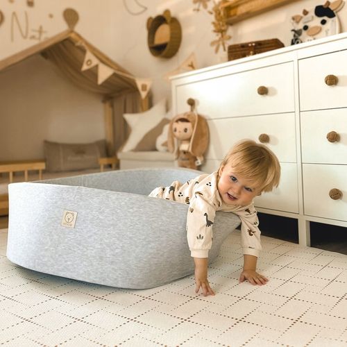 Suchy Basen z Kulkami 90x30 Basen Piankowy Szary Smart 200 piłek MISIOO na Arena.pl