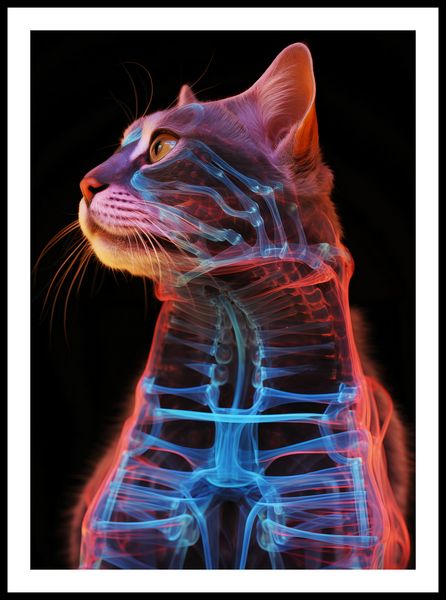 Plakat 50x70cm Anatomia Kota zdjęcie 3