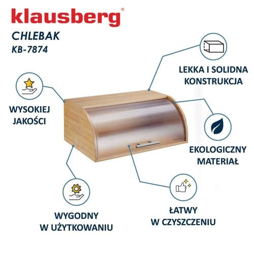 chlebak pojemnik bambusowy na pieczywo klausberg kb-7874 na Arena.pl