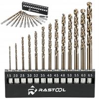 ZESTAW WIERTŁA DO WKRĘTARKI HSS KOBALTOWE 5% HEX BIT METAL INOX 13SZT