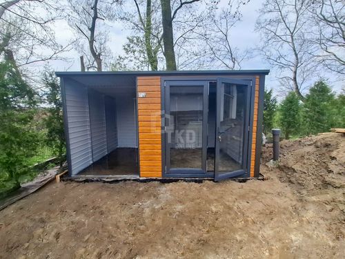 Schowek - Domek Ogrodowy 2,5x2,5m wiata 1,5m drzwi PCV dach TKD387 na Arena.pl