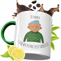 Kubek Zielony Dla Dziadka Na Prezent Urodziny Z Nadrukiem Ze Zdjęciem