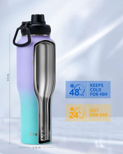 Kubek Termiczny 1000 ml Stalowy Bidon ze Słomką i Uchwytem Outdoor na Arena.pl