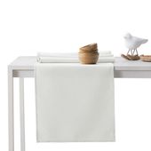 Zestaw obrus + bieżnik plamoodporny EMPIRE 115x200 + 30x200 kremowy