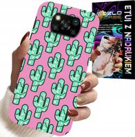 ETUI DO XIAOMI POCO X3 - KAKTUSY, KAKTUS NA RÓŻOWYM TLE + FOLIA