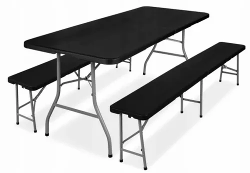 STÓŁ ROZKŁADANY OGRODOWY CATERINGOWY SKŁADANY WALIZKA GRATIS + 2 ŁAWKI na Arena.pl