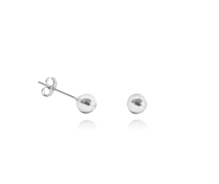 Kolczyki srebrne KULKI 5 mm zdjęcie 2
