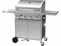 GRILL GAZOWY OGRODOWY 4+1 LUND 16KW PALNIK BOCZNY ŻELIWNY RUSZT + POKROWIEC