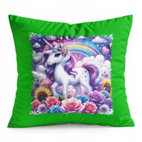 PODUSZKA ZIELONA PREZENT - JEDNOROŻEC UNICORN KOŃ