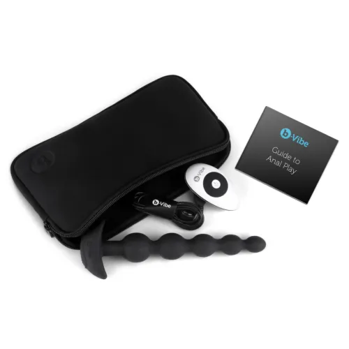 b-vibe cinco black - silikonowy model z wibracją, 5 segmentow, pilot na Arena.pl