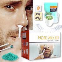 Wosk do Depilacji Nosa Uszu Zestaw dla Mężczyzn Kobiet Skuteczna Depilacja