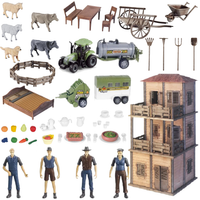 Duży Zestaw Farma Z Domkiem Rolnika Rolnicy Gosposia Zwierzęta Narzędzia