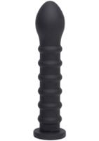 ribbed dong easy-lock 19 cm black