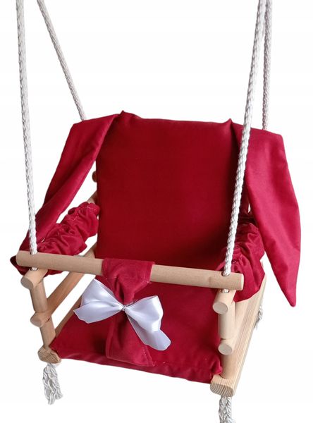 HUŚTAWKA 3w1 DLA DZIECI KRÓLIK dom ogród CZERWONY zdjęcie 2