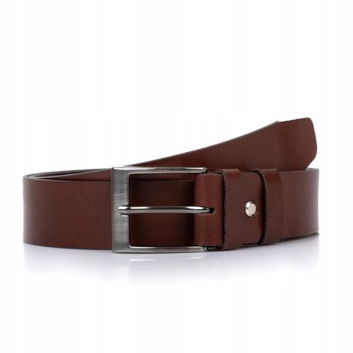 Skórzany pasek męski BRĄZOWY szeroki do spodni 85 na Arena.pl
