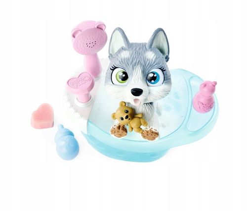PAMPER PETZ ZESTAW Z WANNĄ INTERAKTYWNY PIESEK HUSKY PIJE SIKA + BUTELECZKA na Arena.pl