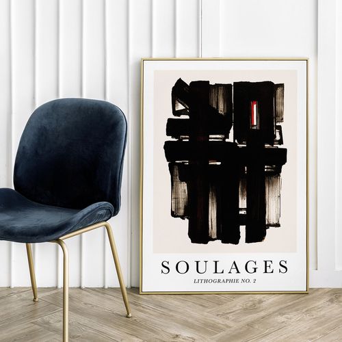Plakat soulages abstrakcja obraz 40x50 cm na Arena.pl
