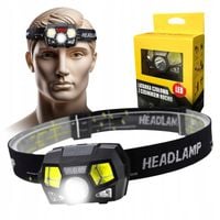 LATARKA CZOŁOWA AKUMULATOROWA LED CZOŁÓWKA LAMPKA NA GŁOWĘ CZUJNIK