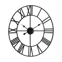 Aluminiowy duży zegar ścienny 60 cm