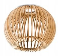 Klosz DREWNIANY do lamp na E27 LOFT KULA 40 drewno
