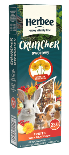 HERBEE Przysmak dla gryzoni i królików 115g owocowy z mniszkiem lekarskim na Arena.pl