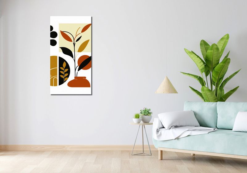 Obraz 50x100cm Kolaż Botaniczny zdjęcie 2