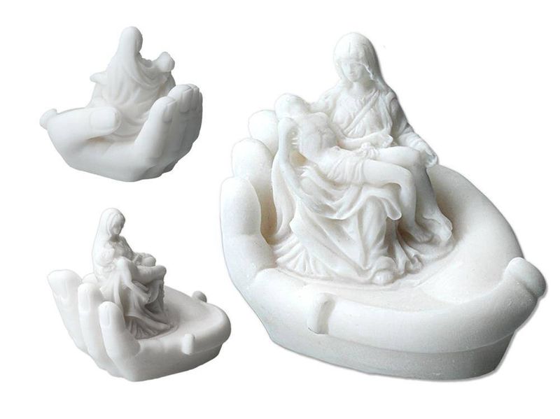Pieta na dłoni 395-0469 Biały zdjęcie 5
