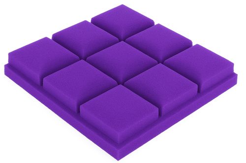 Pianka akustyczna KOSTKA wypukła 30x30x5 cm Panel wygłuszający BUFFO Fiolet na Arena.pl