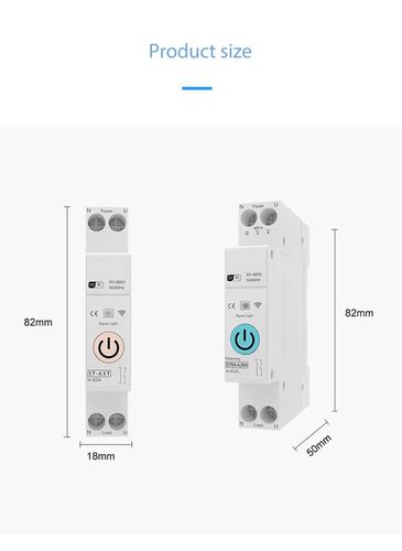 BEZPIECZNIK PRZEKAŹNIK LICZNIK WiFi 16A - 63A POMIAR PRĄDU TUYA SMART SZYNA na Arena.pl
