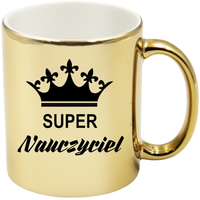 KUBEK ZŁOTY PREMIUM PREZENT DLA NAUCZYCIELA WYCHOWAWCZYNI NAUCZYCIELKI